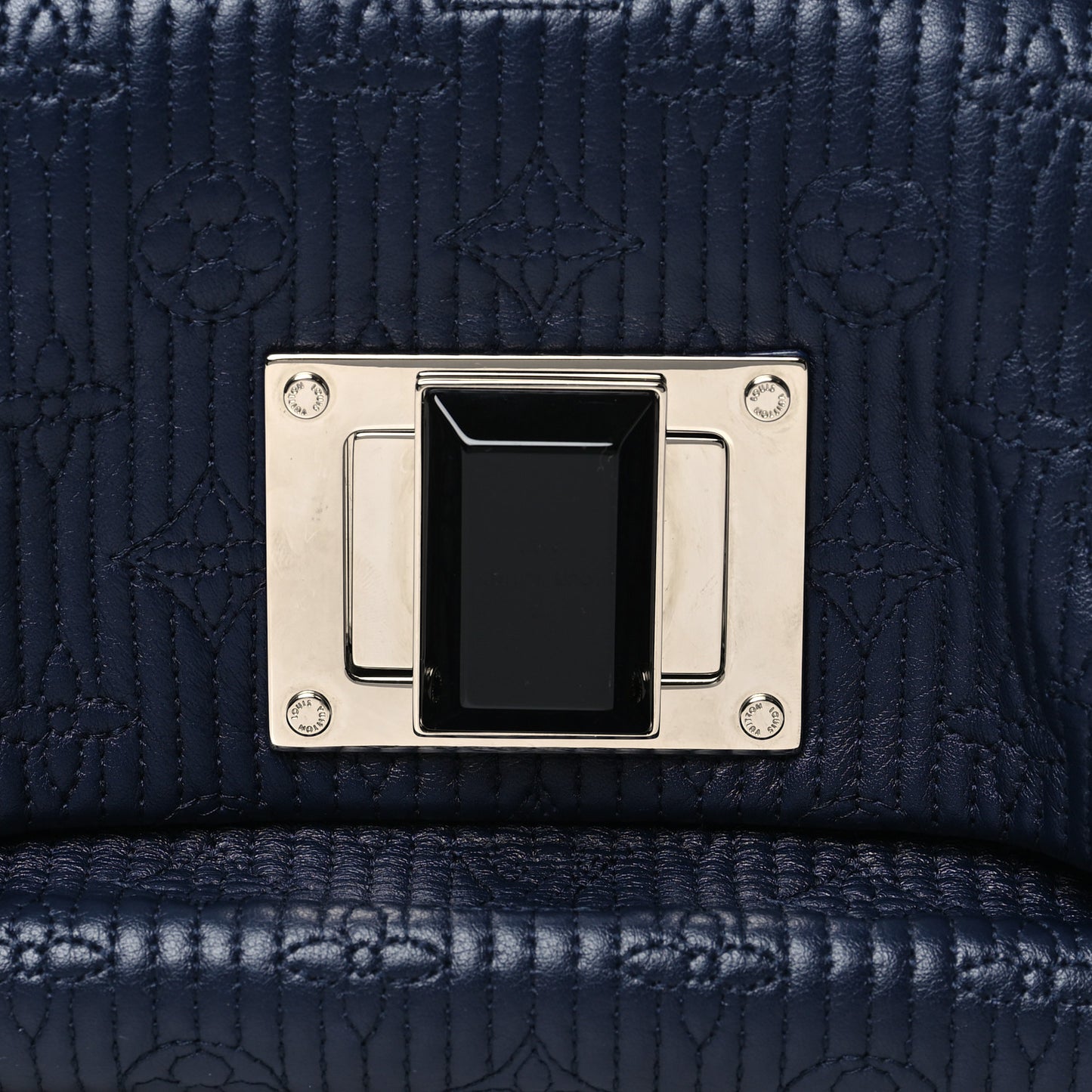 Calfskin Quilted Monogram Altair Clutch Marine