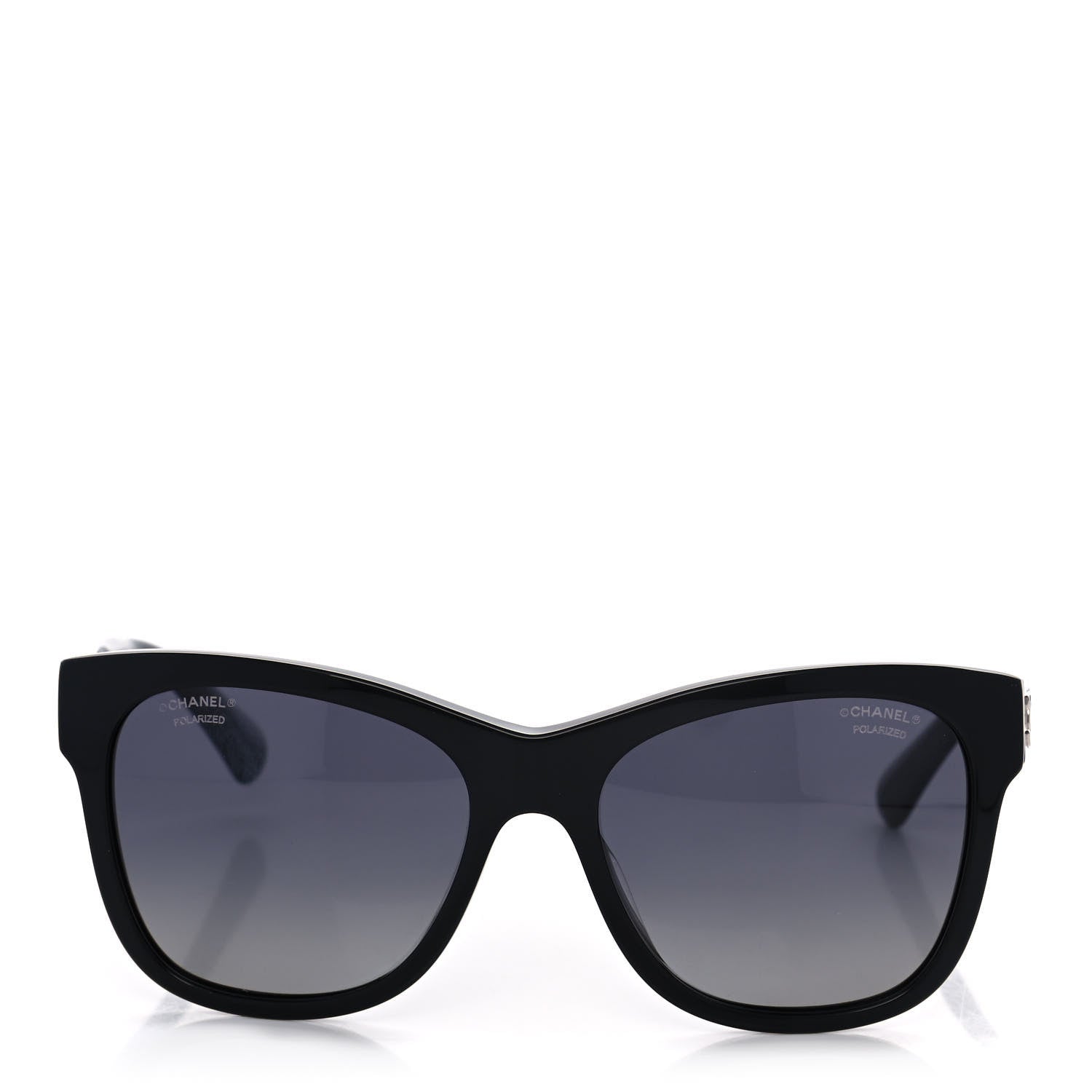 Chanel Acetate Polarized Square CC Sunglasses 5380 Black 2 of 8