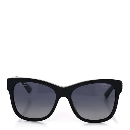 Chanel Acetate Polarized Square CC Sunglasses 5380 Black 2 of 8