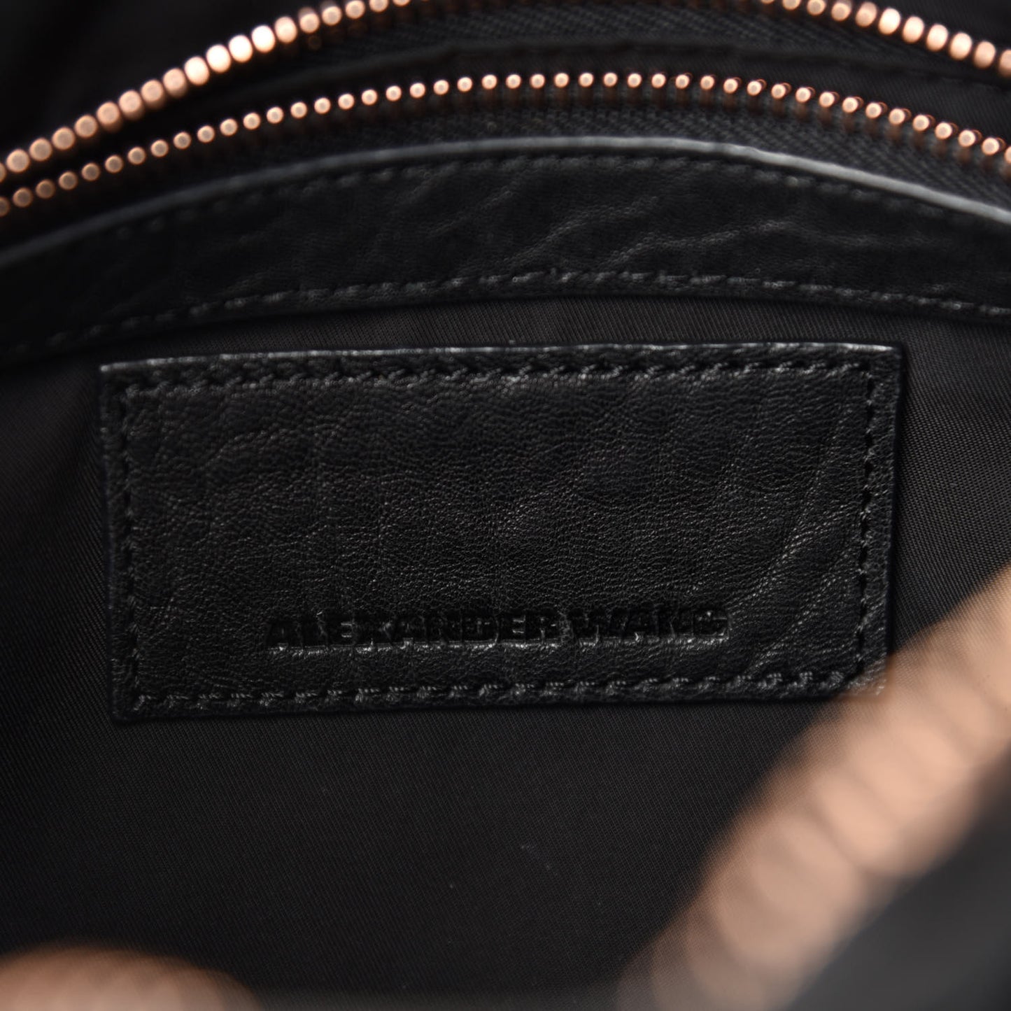 Pebbled Lambskin Rocco Black Rose Gold Hardware