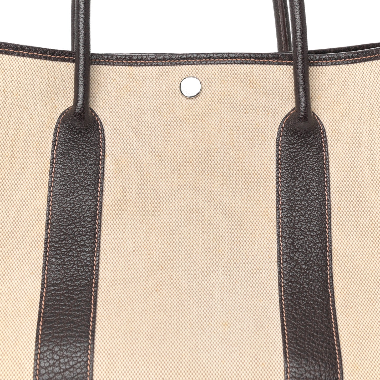 Buffle Skipper Toile Garden Party 36 MM Tote Marron Fonce
