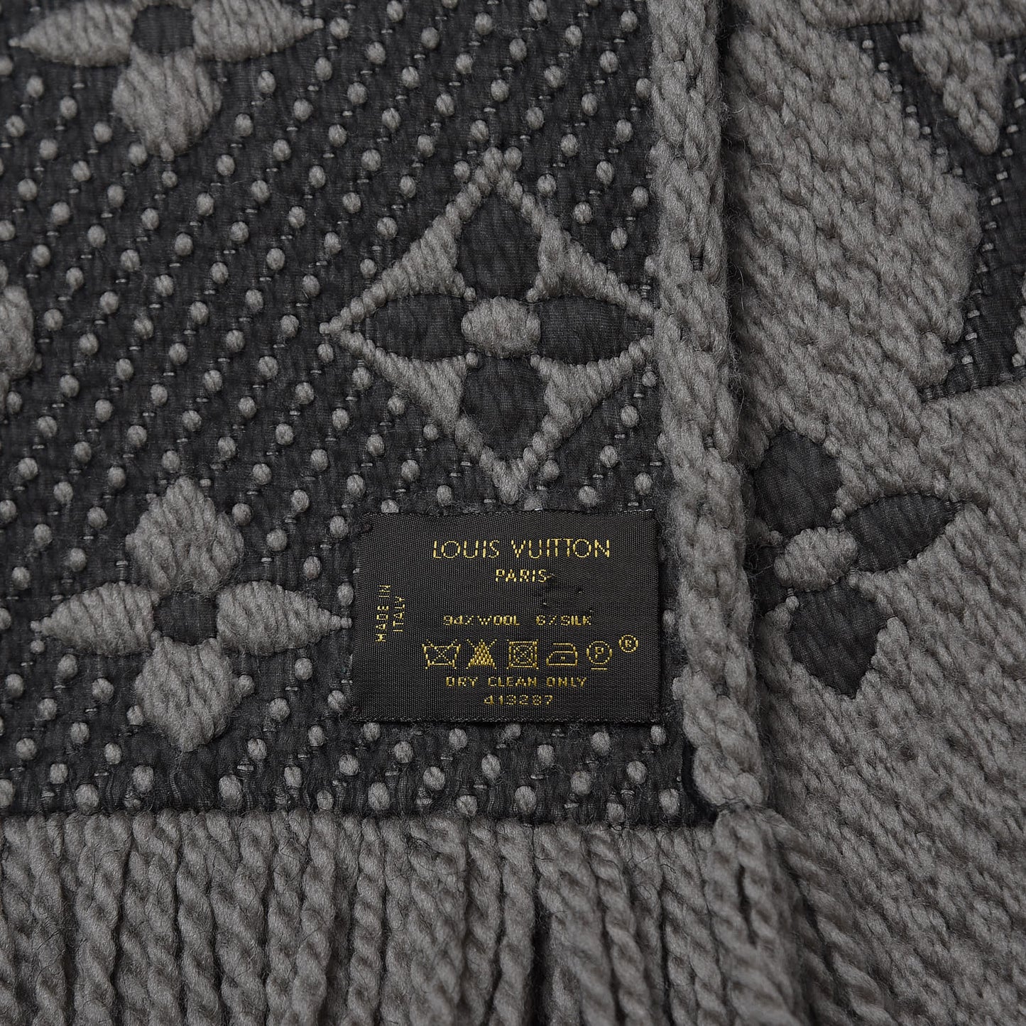 Wool Silk Logomania Scarf Verone