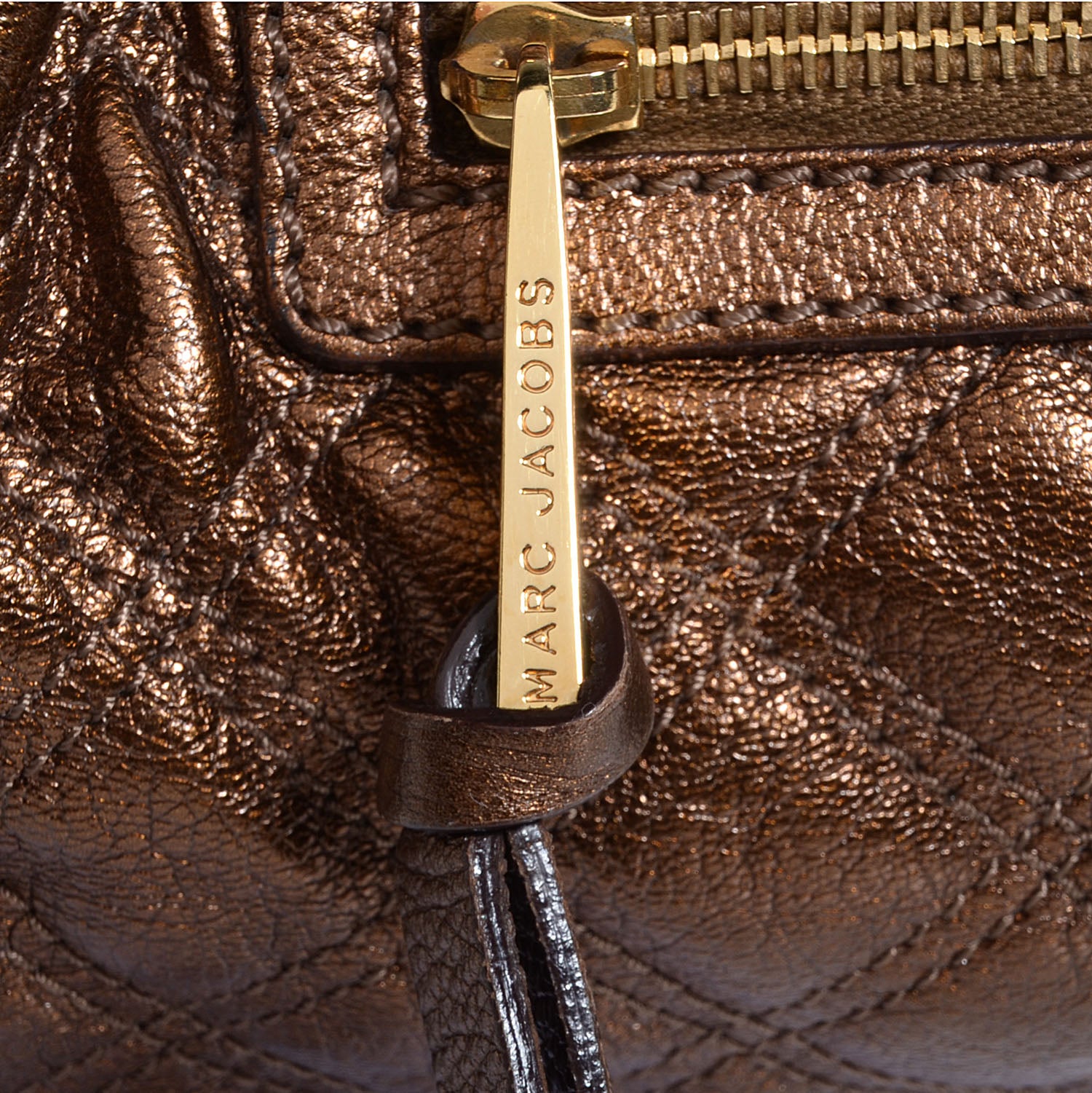 Marc Jacobs Quilted Leather Stam Bronze 8 of 8