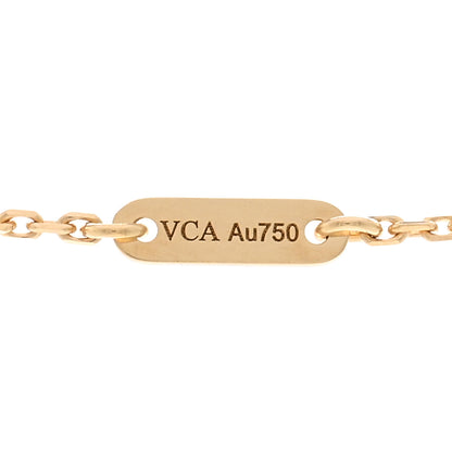 Van Cleef & Arpels 18K Yellow Gold Mother of Pearl Sweet Alhambra Pendant Necklace 5 of 6