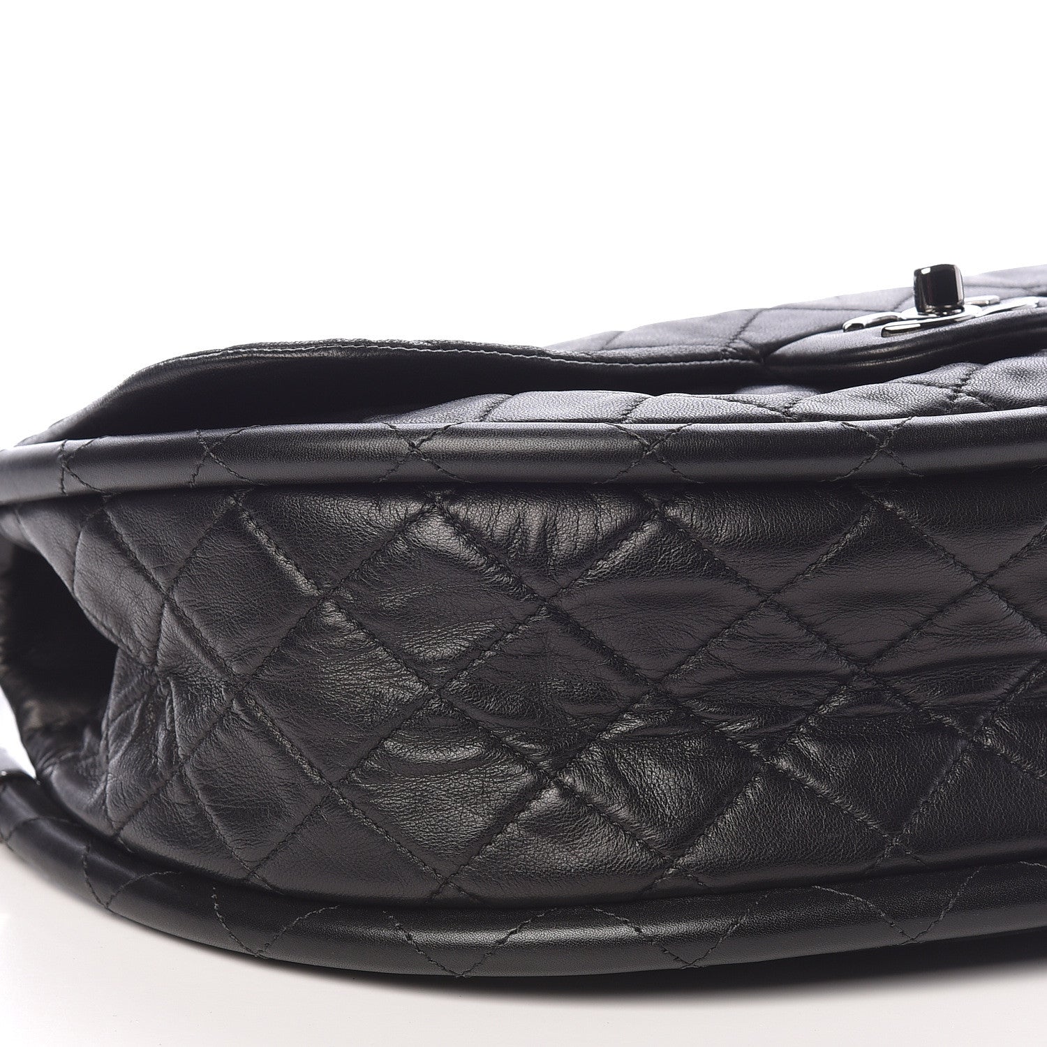Chanel Lambskin Quilted Medium Hula Hoop Flap Black 8 of 10