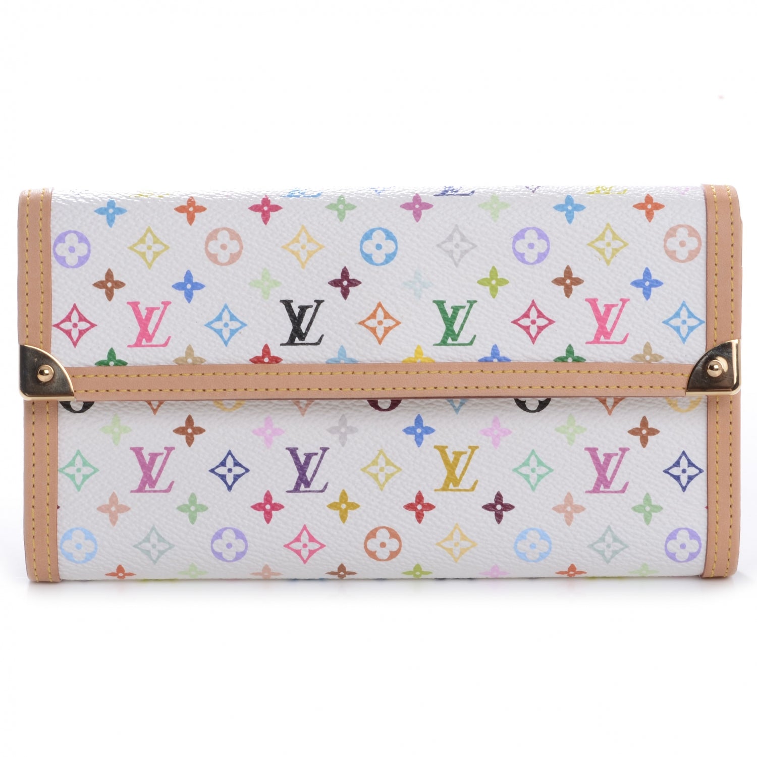 Louis Vuitton Monogram Multicolor Porte Tresor International Wallet White 1 of 7