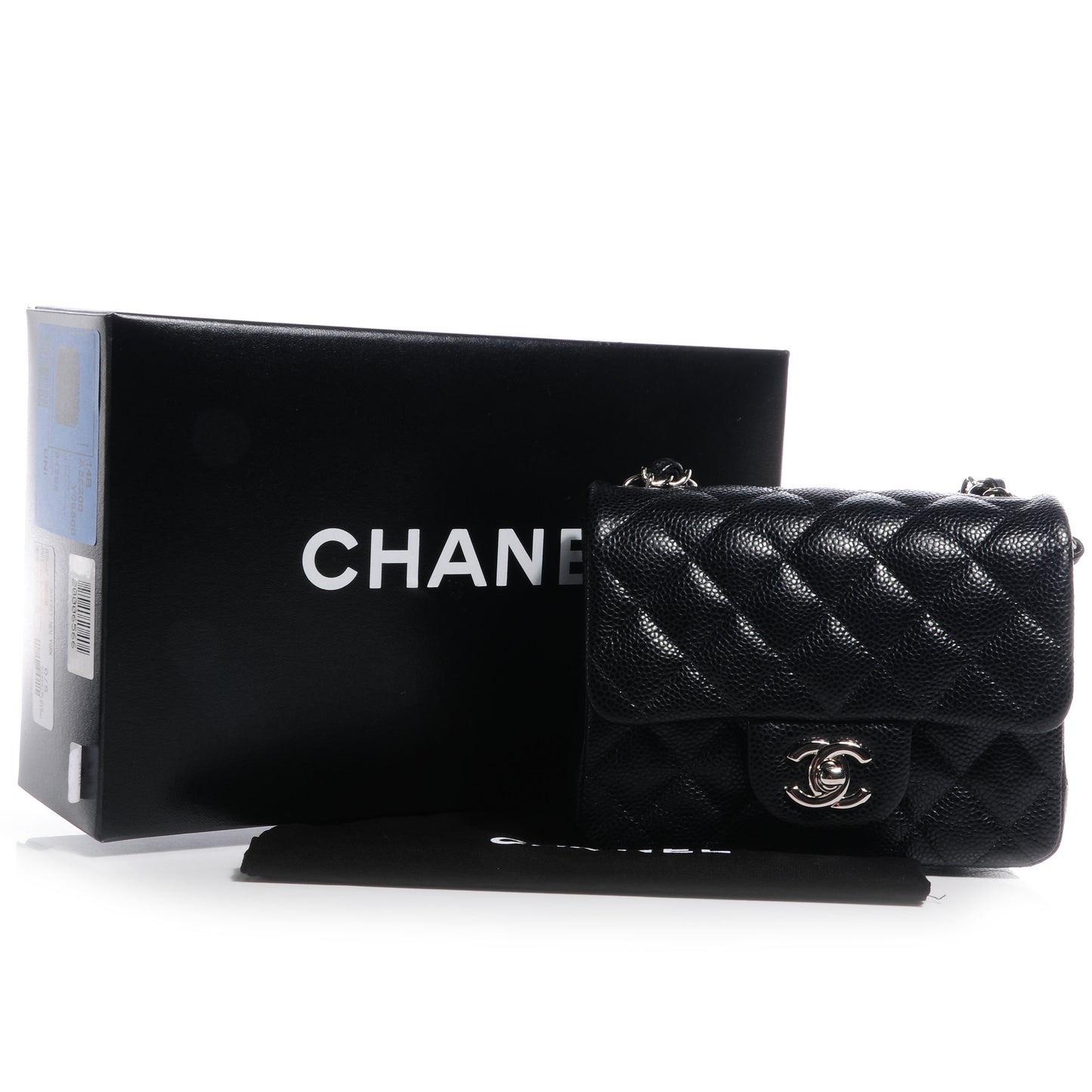 Caviar Quilted Mini Flap Black