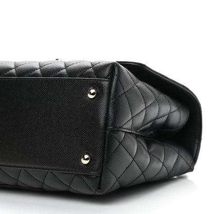 Chanel Caviar Quilted Small Coco Handle Flap Black 10 of 11