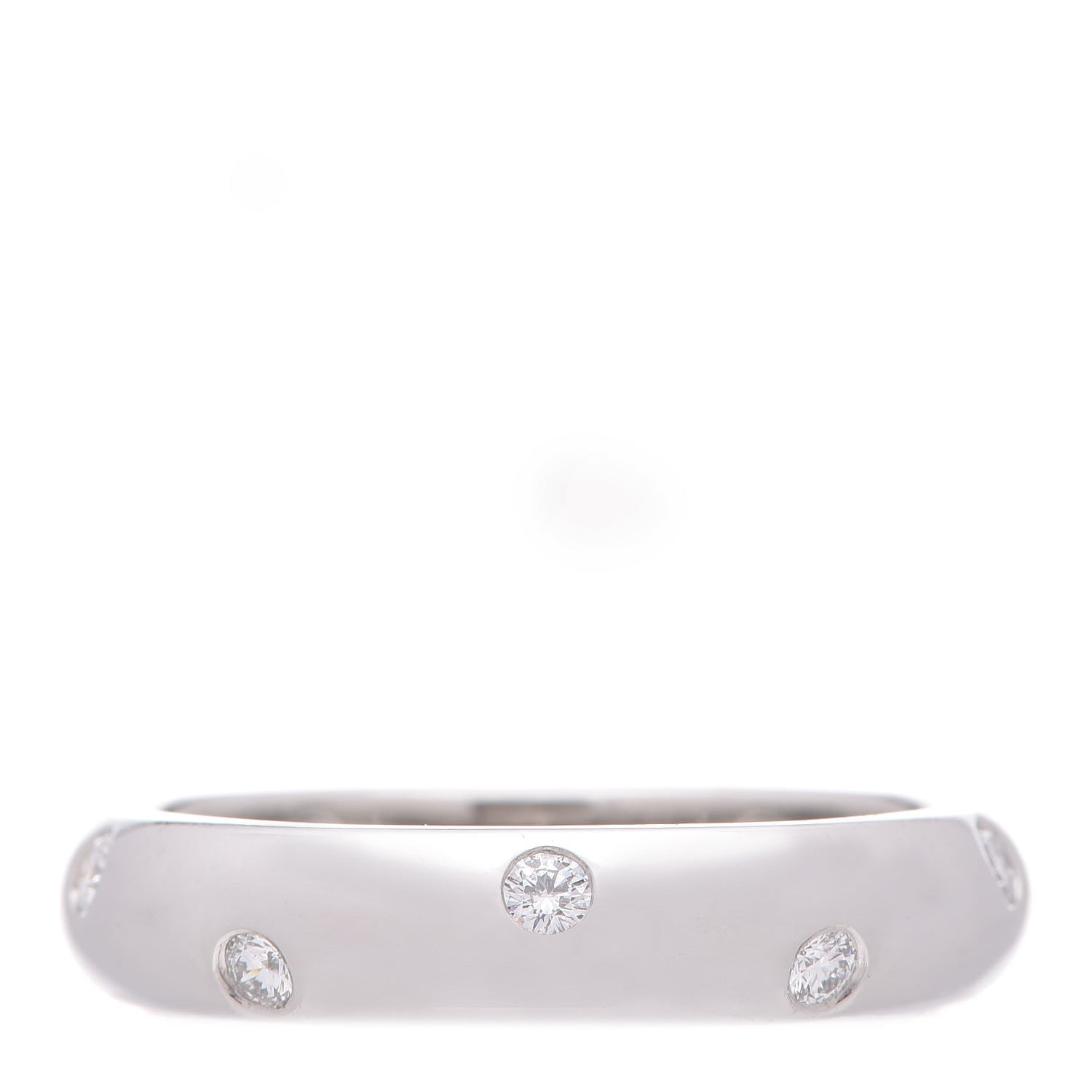 Tiffany Platinum Diamond 4mm Etoile Band Ring 53 6.5 1 of 6