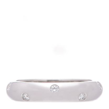 Tiffany Platinum Diamond 4mm Etoile Band Ring 53 6.5 1 of 6