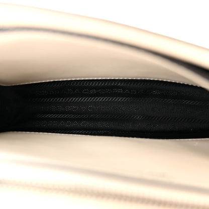 Prada Saffiano City Calfskin Studded Small Elektra Shoulder Bag White Black 5 of 9