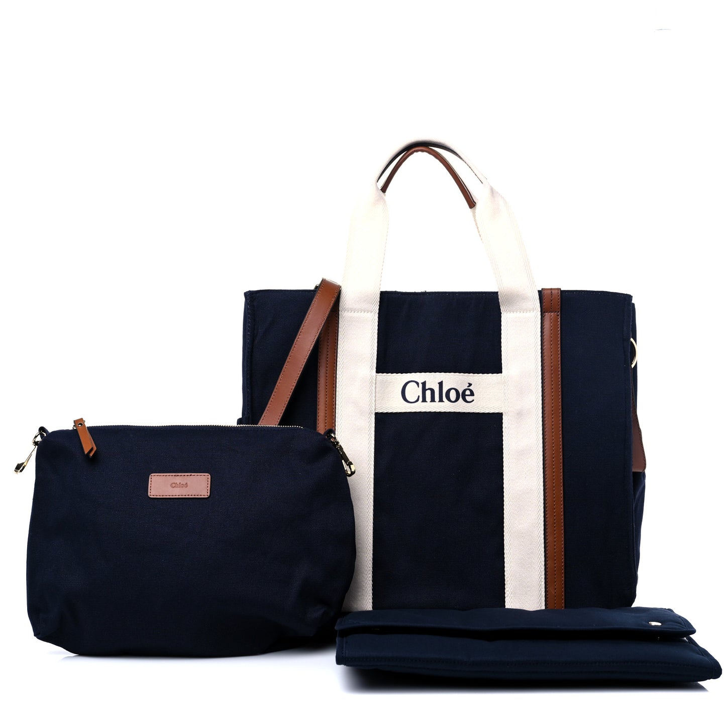 Canvas Diaper Bag Navy