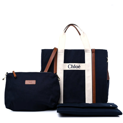 Chloe Canvas Diaper Bag Navy 2 of 10