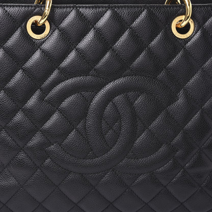 Chanel Caviar Quilted Grand Shopping Tote GST Black 9 of 13