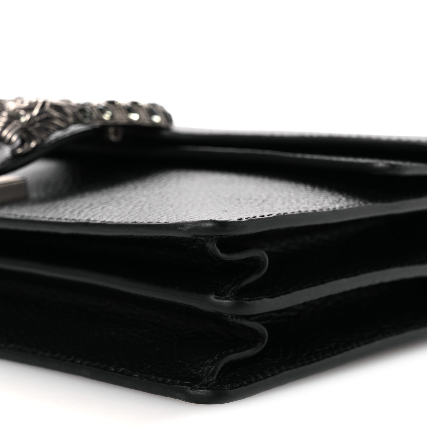 Pebbled Calfskin Small Dionysus Shoulder Bag Black
