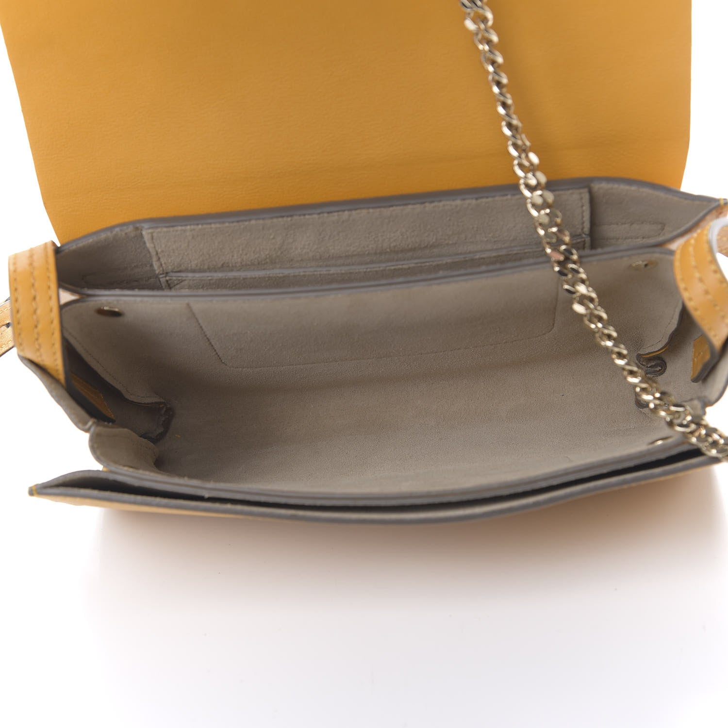 Chloe Suede Calfskin Small Faye Shoulder Bag Sunflower 4 of 9