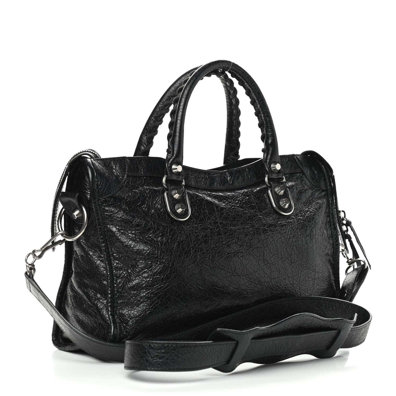 Balenciaga Agneau Silver Metallic Edge Hardware S City Black 2 of 8