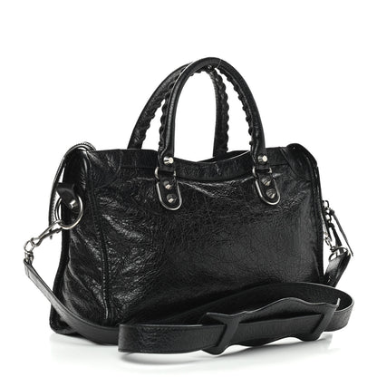 Balenciaga Agneau Silver Metallic Edge Hardware S City Black 2 of 8