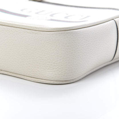 Gucci Grained Calfskin Logo Messenger Bag White 10 of 11