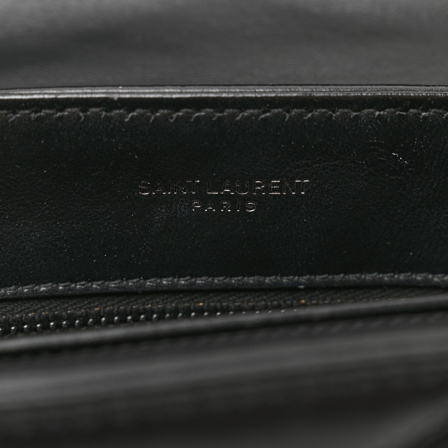 Calfskin Y Quilted Monogram Monochrome Toy Loulou Crossbody Bag Black