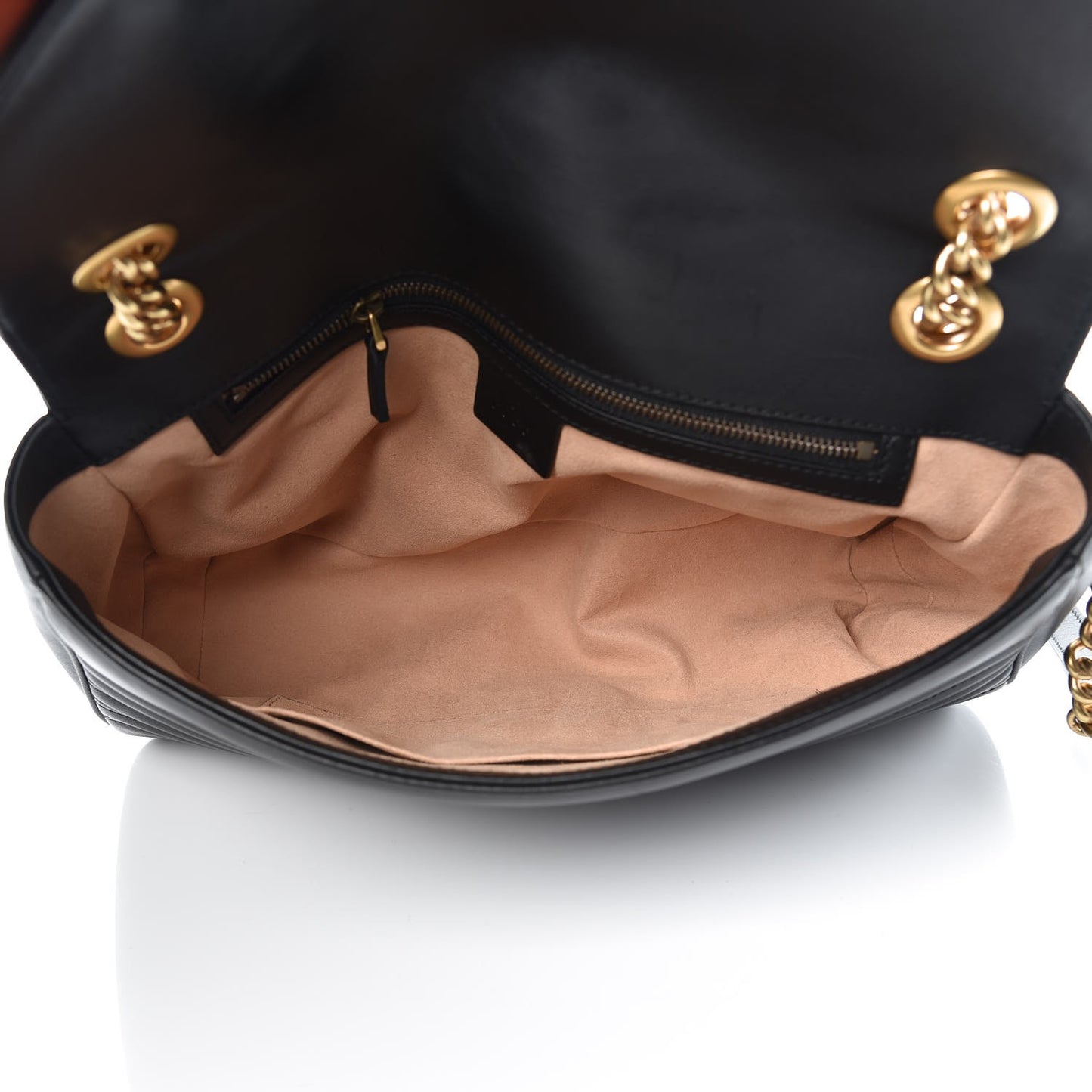 Calfskin Matelasse Medium GG Marmont Shoulder Bag Black