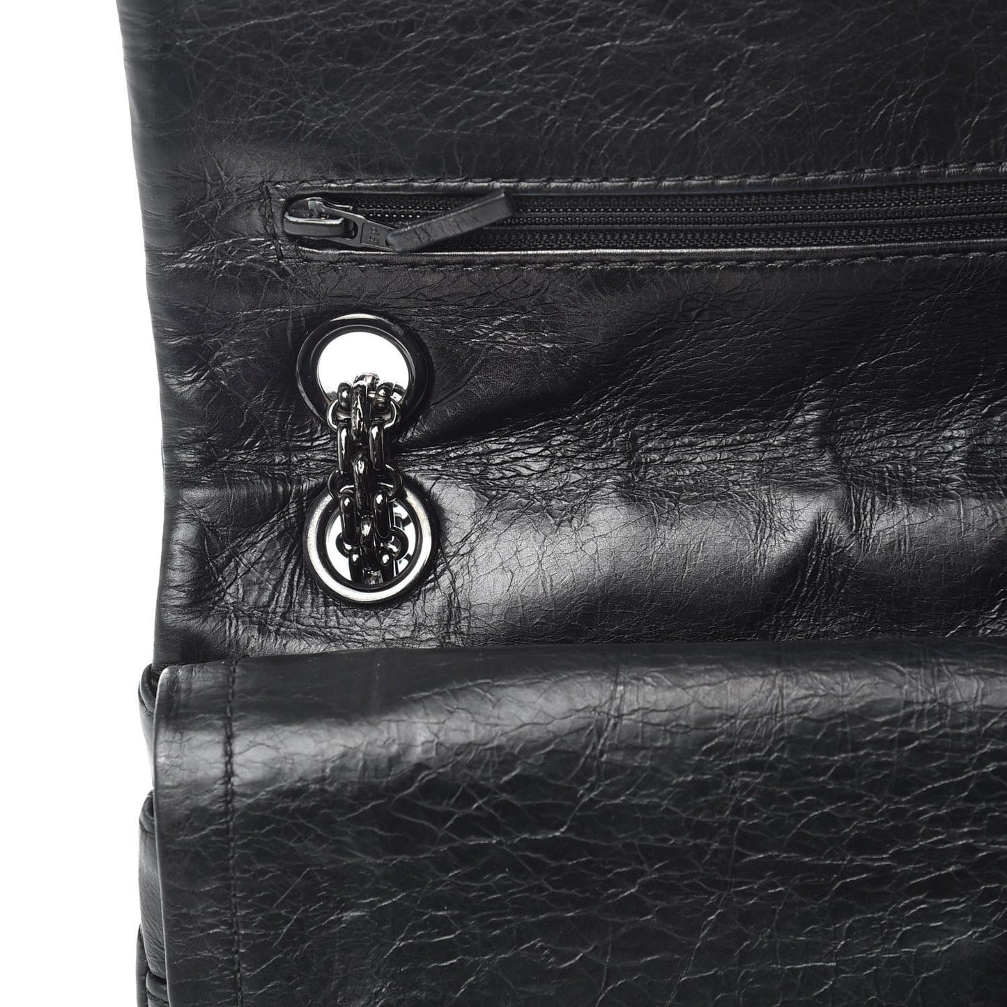 Aged Calfskin Quilted 2.55 Reissue 225 Flap So Black
