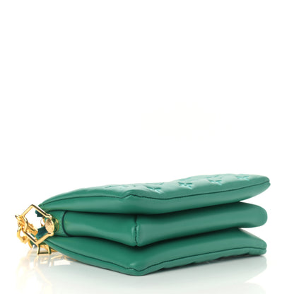 Louis Vuitton Lambskin Embossed Monogram Coussin BB Emeraude 4 of 9