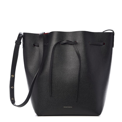 Mansur Gavriel Saffiano Bucket Bag Black Flamma 1 of 12