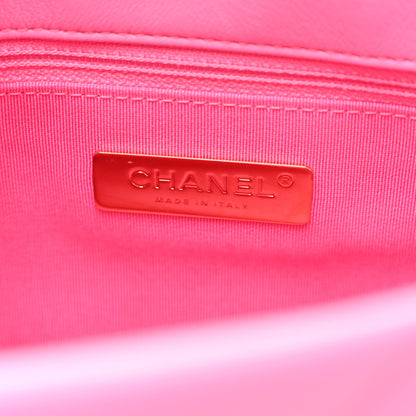 Chanel Lambskin Quilted Large Chanel 19 Flap Neon Pink 6 of 10