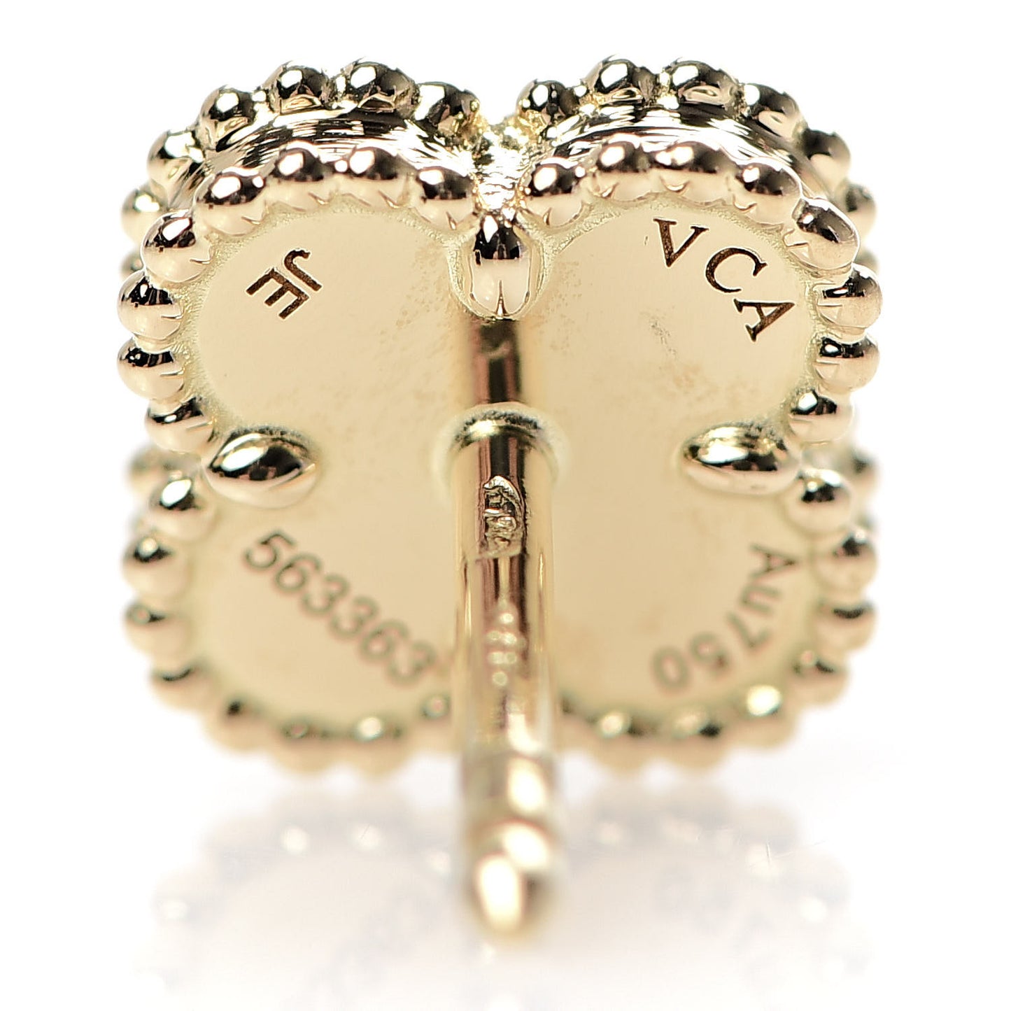18K Yellow Gold Black Onyx Sweet Alhambra Earrings