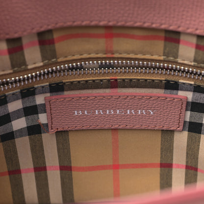 Burberry Grainy Calfskin House Check Small Banner Tote Dusty Rose 6 of 9