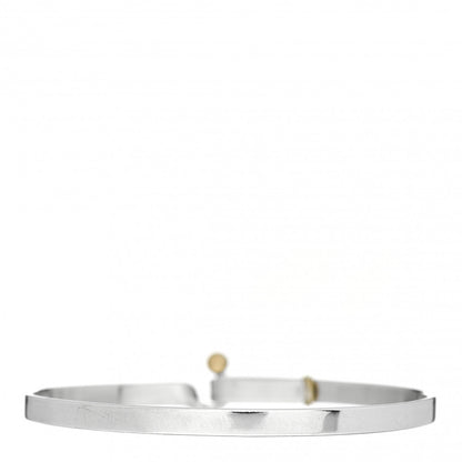 Tiffany Sterling Silver 18K Yellow Gold Hook Eye Bangle Bracelet 3 of 4