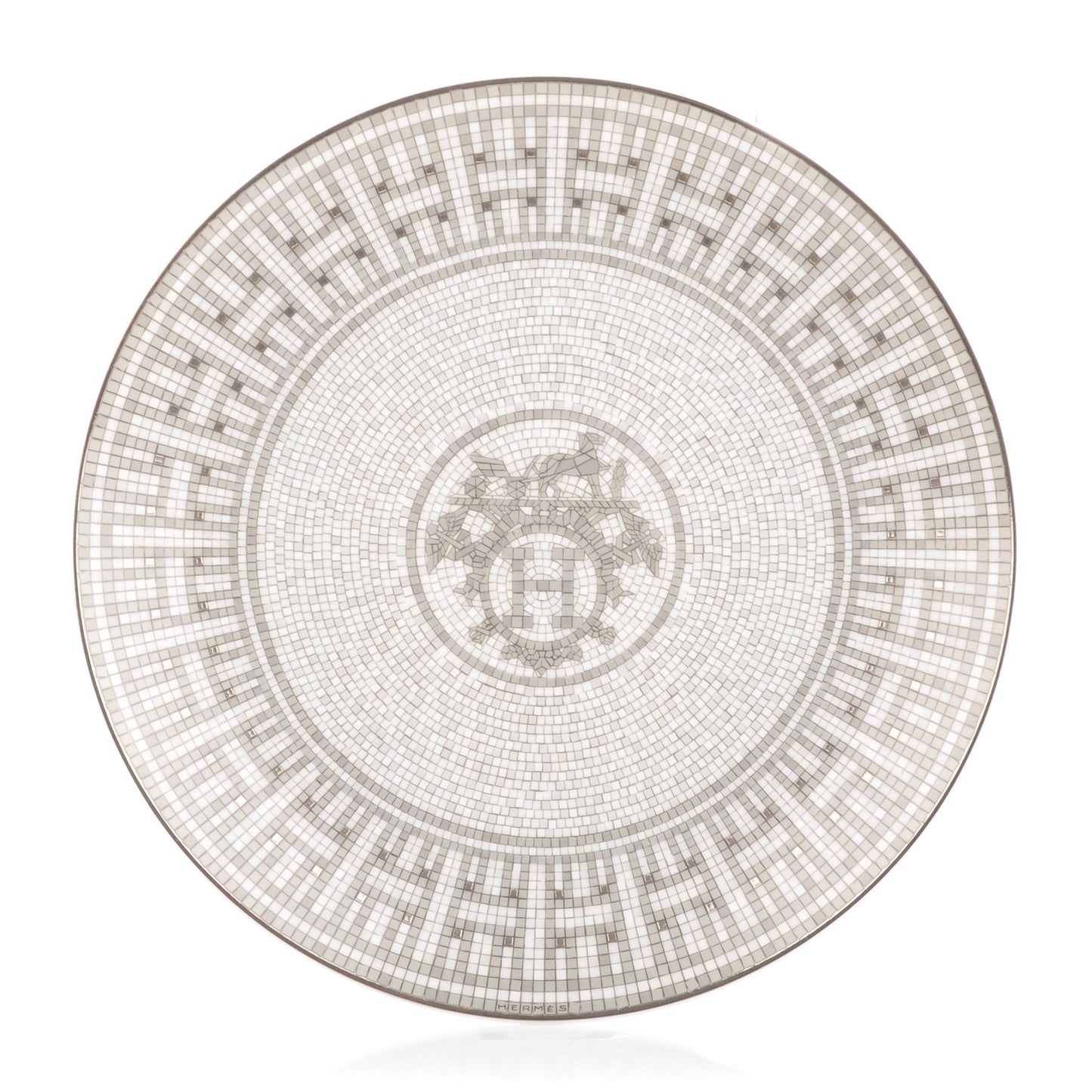 Porcelain Mosaique au 24 Platine Dessert Plate 8.3