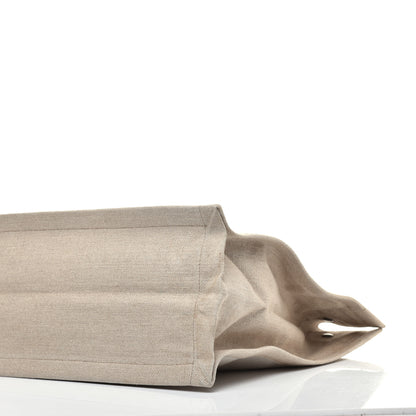 Saint Laurent Linen Calfskin Rive Gauche Tote Optic White 8 of 8