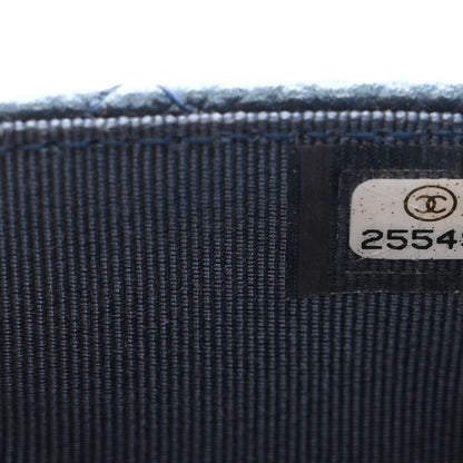 Chanel Iridescent Caviar Quilted Wallet On Chain WOC Blue 7 of 10