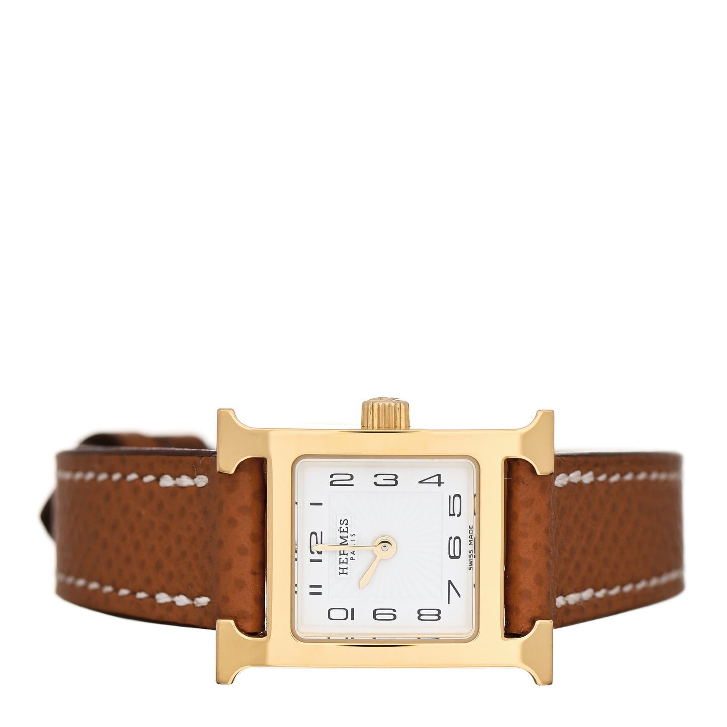 Stainless Steel Epsom 17.2mm Heure H Hour Quartz Watch Gold