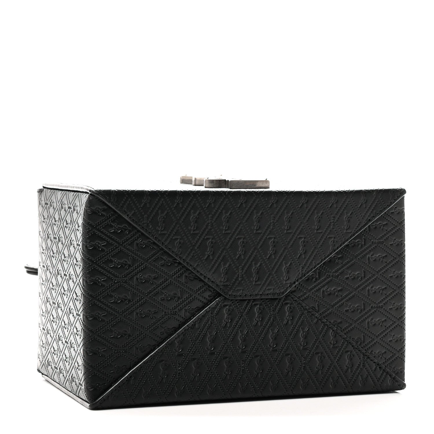 Saint Laurent Calfskin Monogram Take Away Box Black 4 of 9
