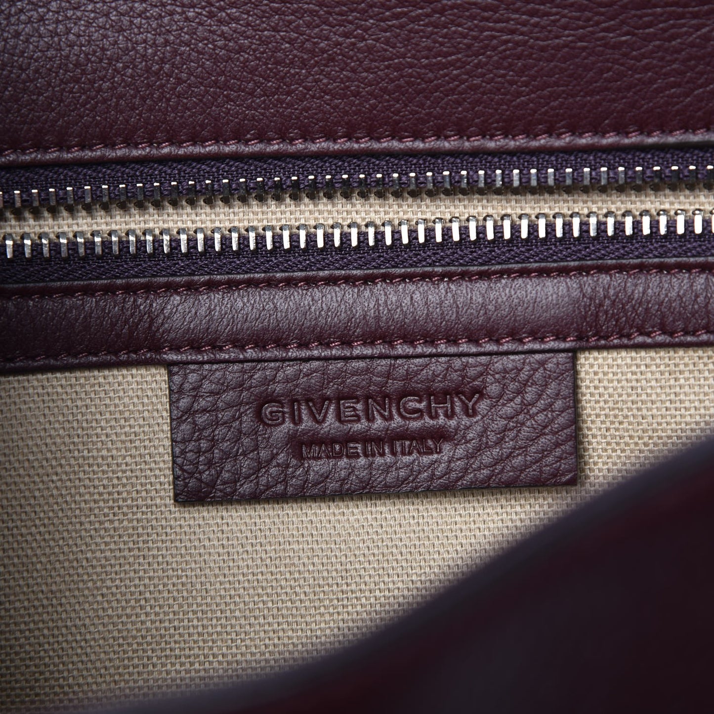 Grained Calfskin Medium Pandora Pure Flap Bag Oxblood