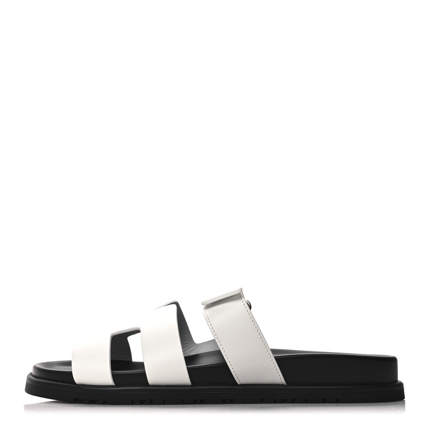 Hermes Calfskin Womens Chypre Sandals 41.5 White 1 of 8