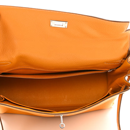 Hermes Taurillon Clemence Kelly Retourne 35 Moutarde Etain 5 of 21