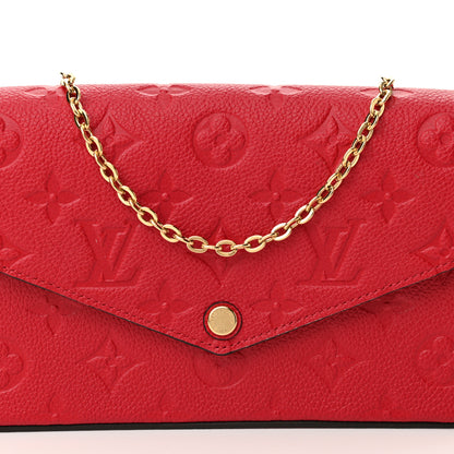 Louis Vuitton Empreinte Pochette Felicie Chain Wallet Scarlet 8 of 11
