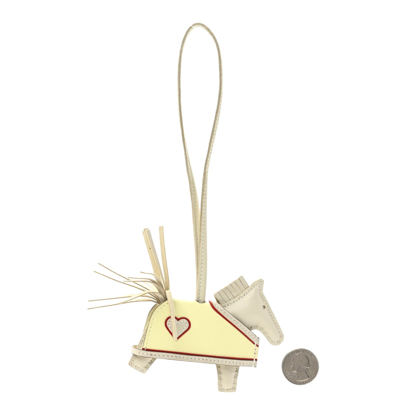 Milo Lambskin Grigri Rodeo Robeo Coeur Bag Charm PM Craie Jaune Milton Rouge Radieux