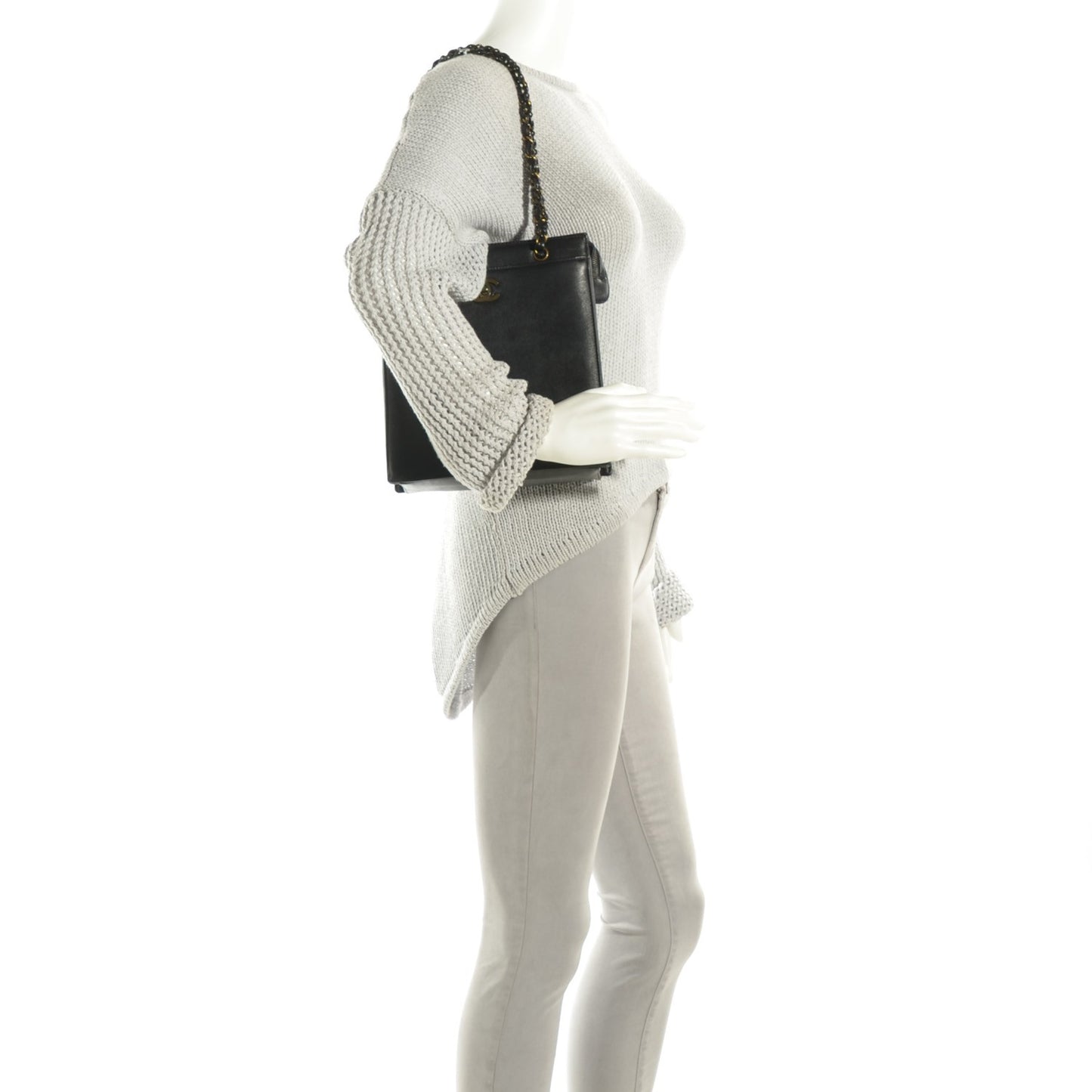 Lambskin Shoulder Bag Black