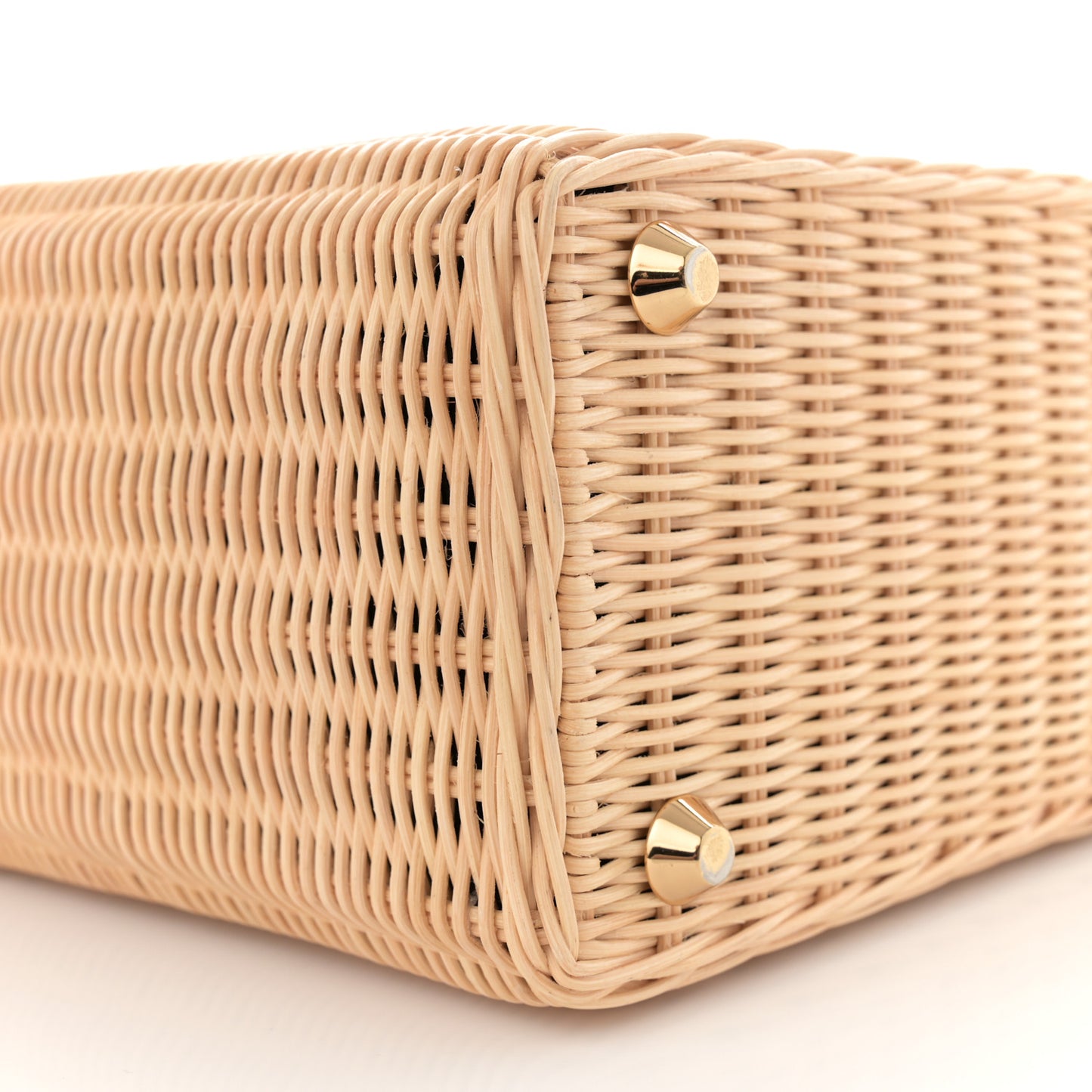 Wicker Canvas Tote Naturale Black