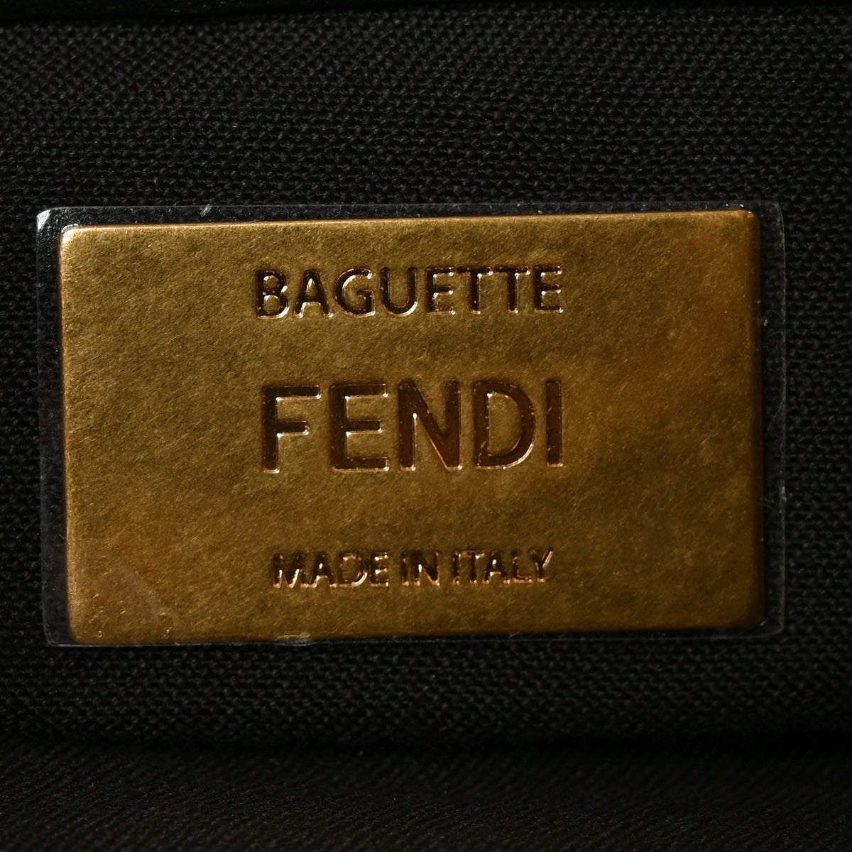 Shearling Vitello Dolce Macro FF 1974 Baguette Tobacco Black