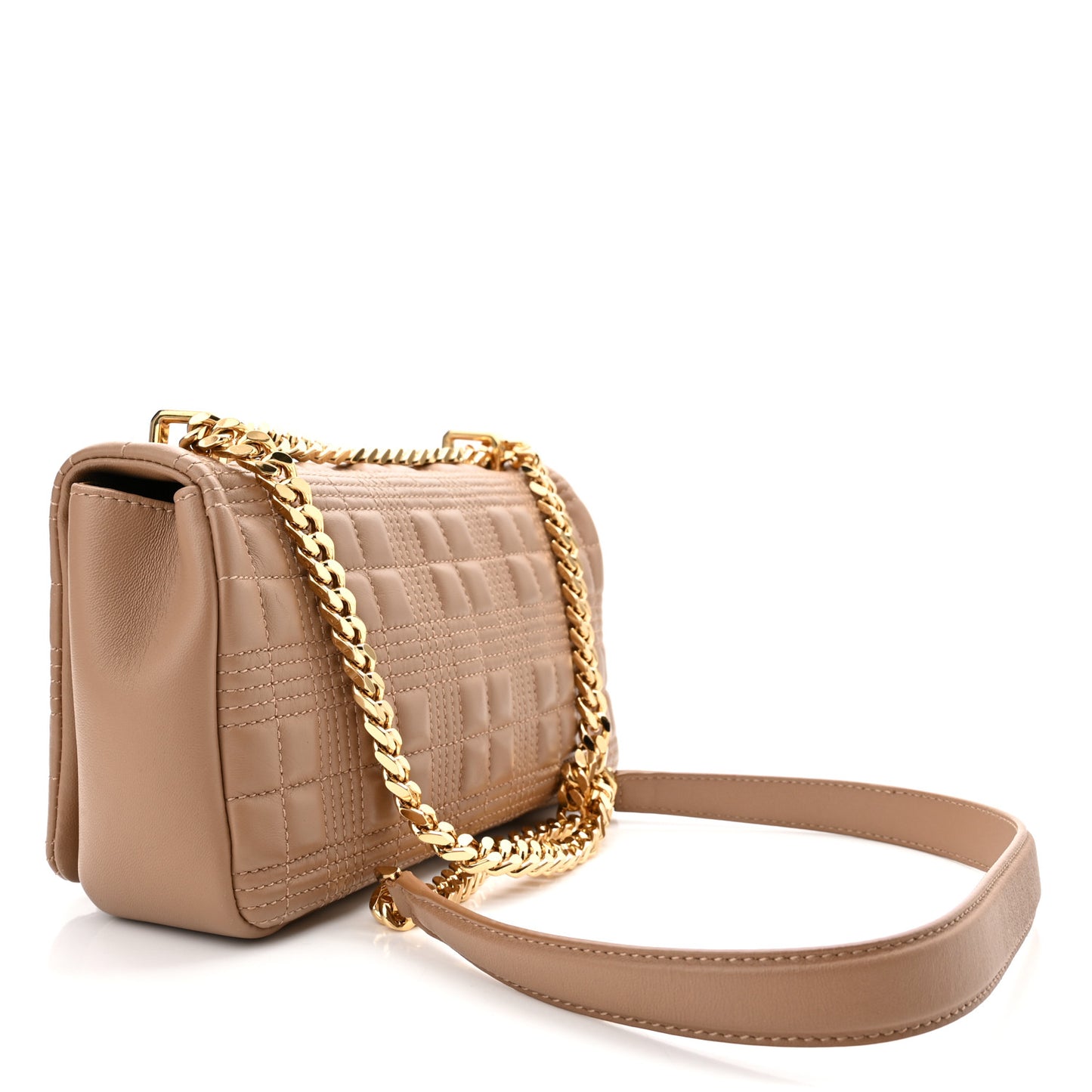Lambskin Quilted Small Lola Bag Camel