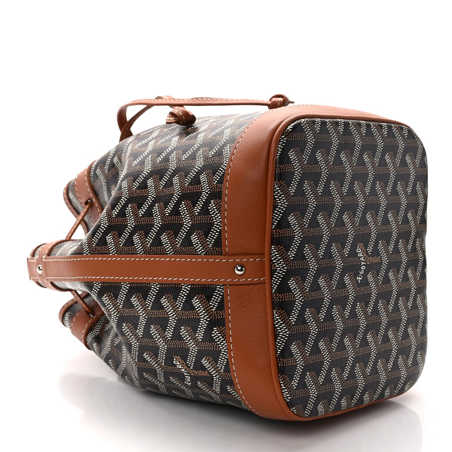 Goyard Goyardine Petit Flot Bucket Bag PM Black Gold 4 of 10