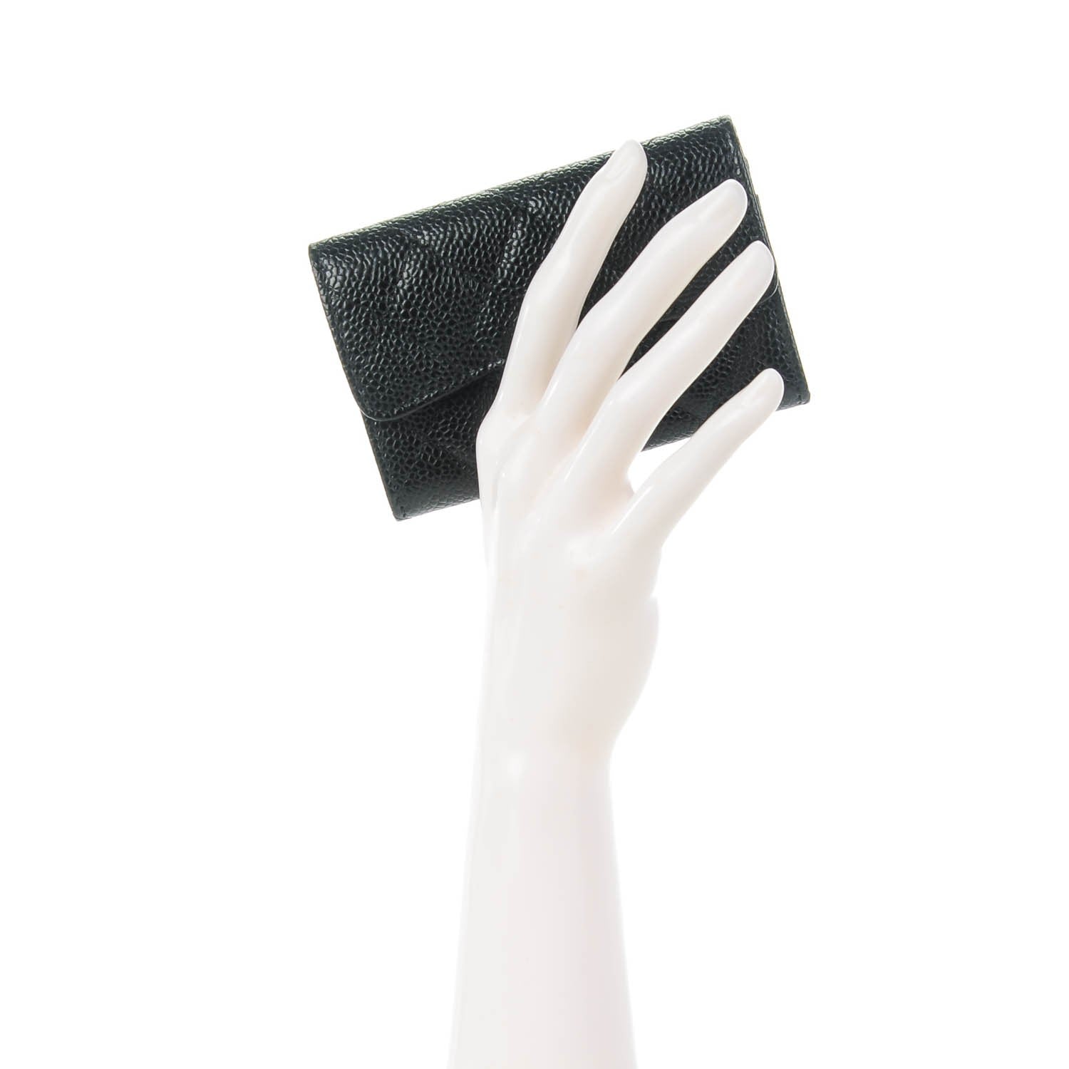 Chanel Caviar Quilted Flap Card Holder Black 2 of 8