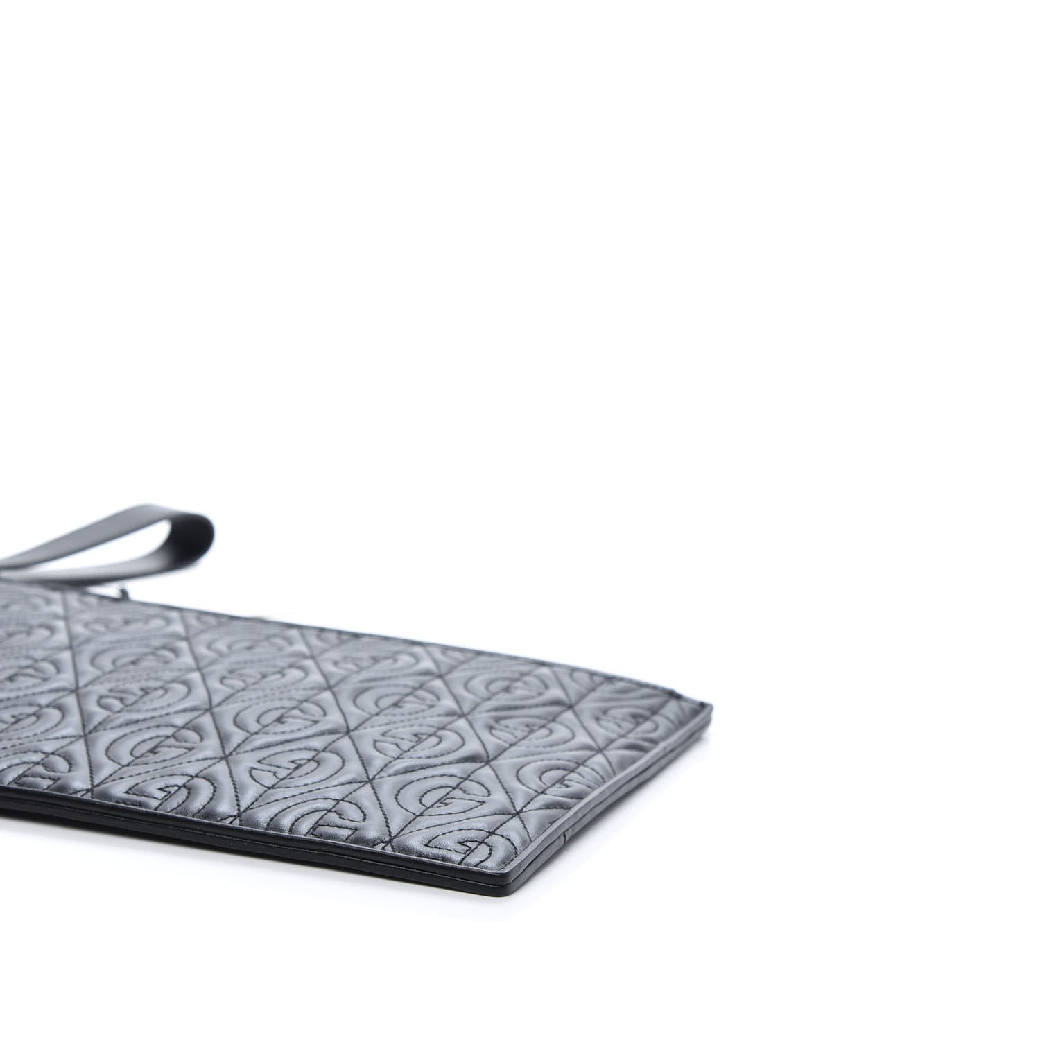 Gucci Calfskin G Rhombus Quilted Documents Holder Black 7 of 9