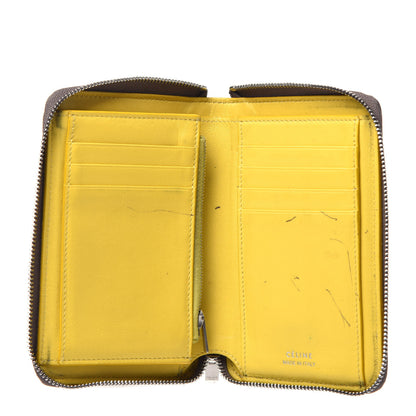 Celine Drummed Calfskin Zip Around Multifunction Wallet Souris 5 of 9